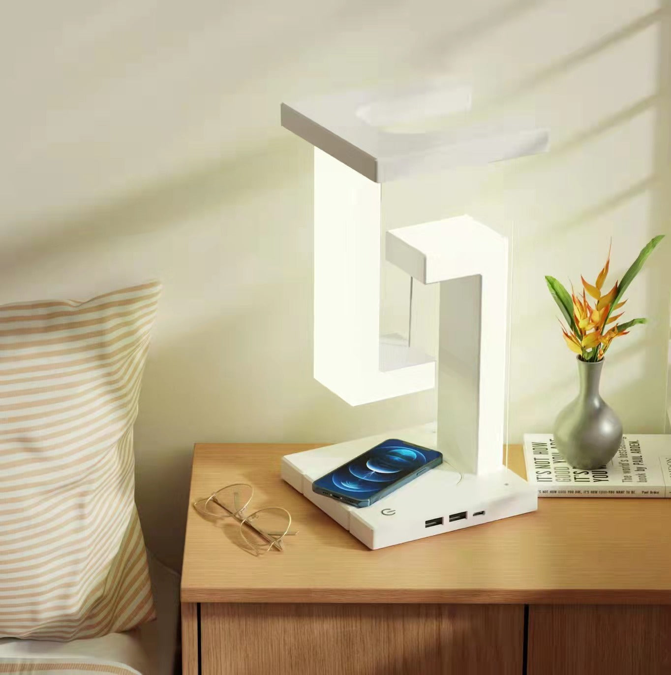 Wireless Charging Levitating LED Desk Lamp