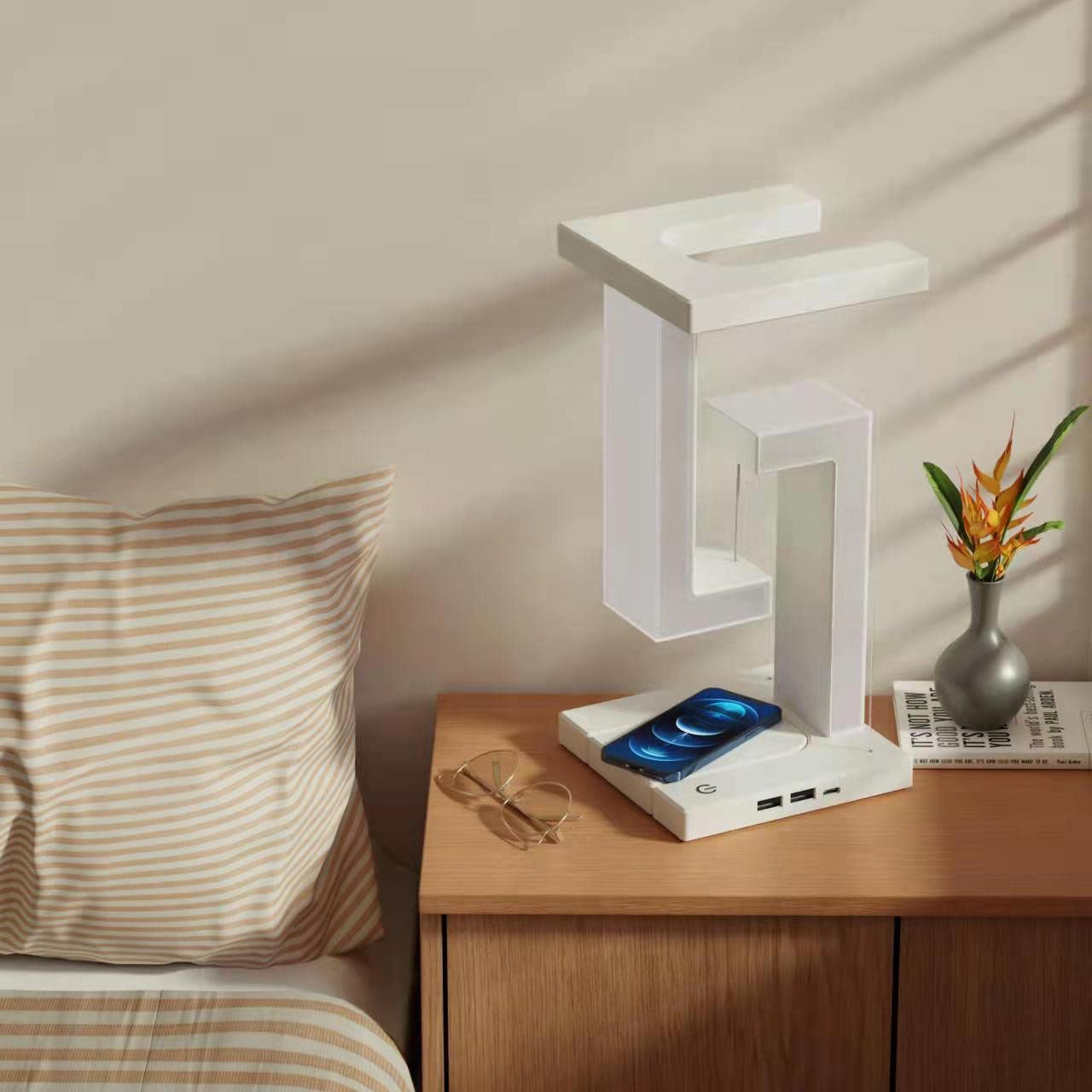 Wireless Charging Levitating LED Desk Lamp