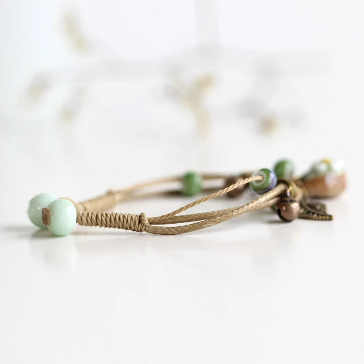 Flower Clay Bead Bracelet