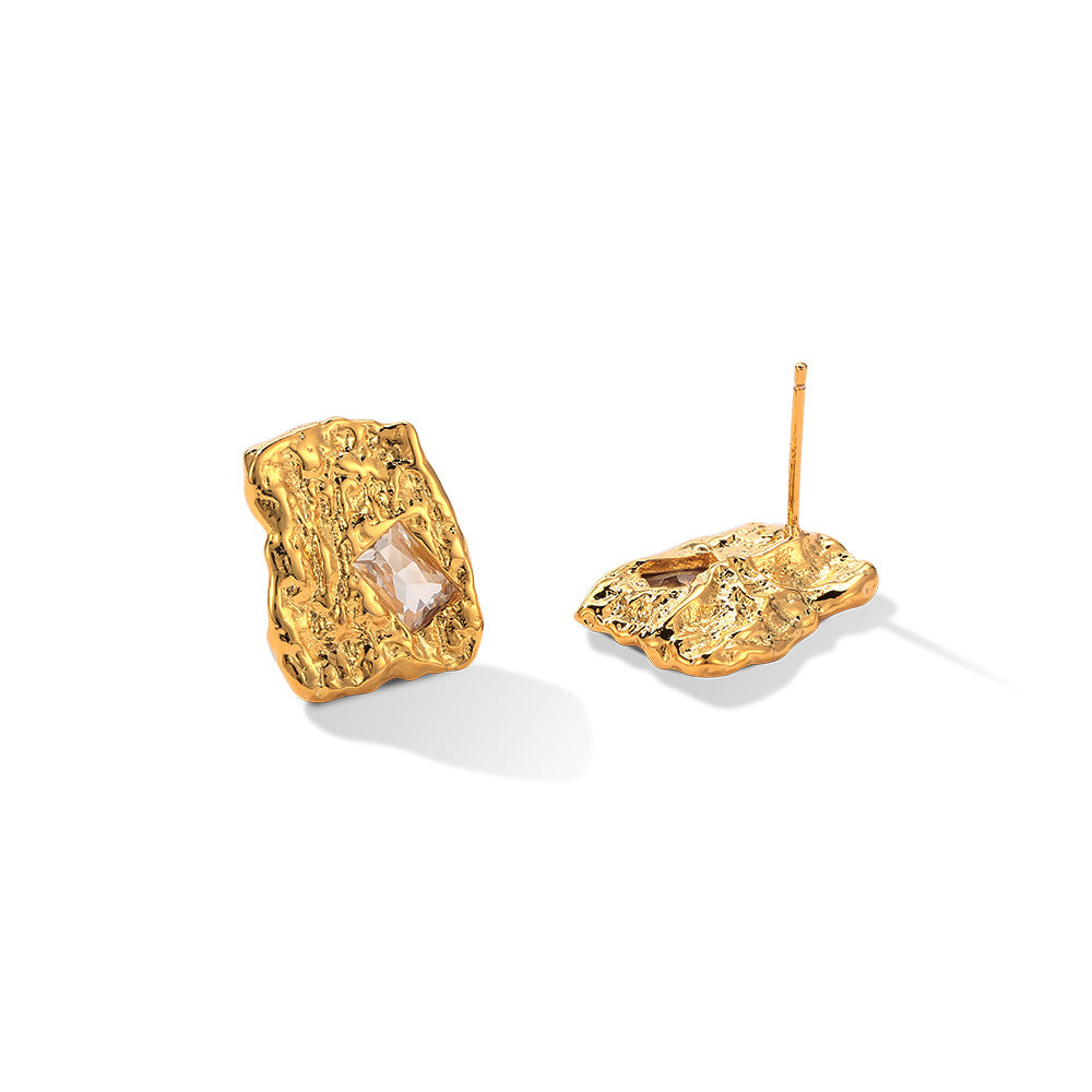 Small Square Stud Earrings
