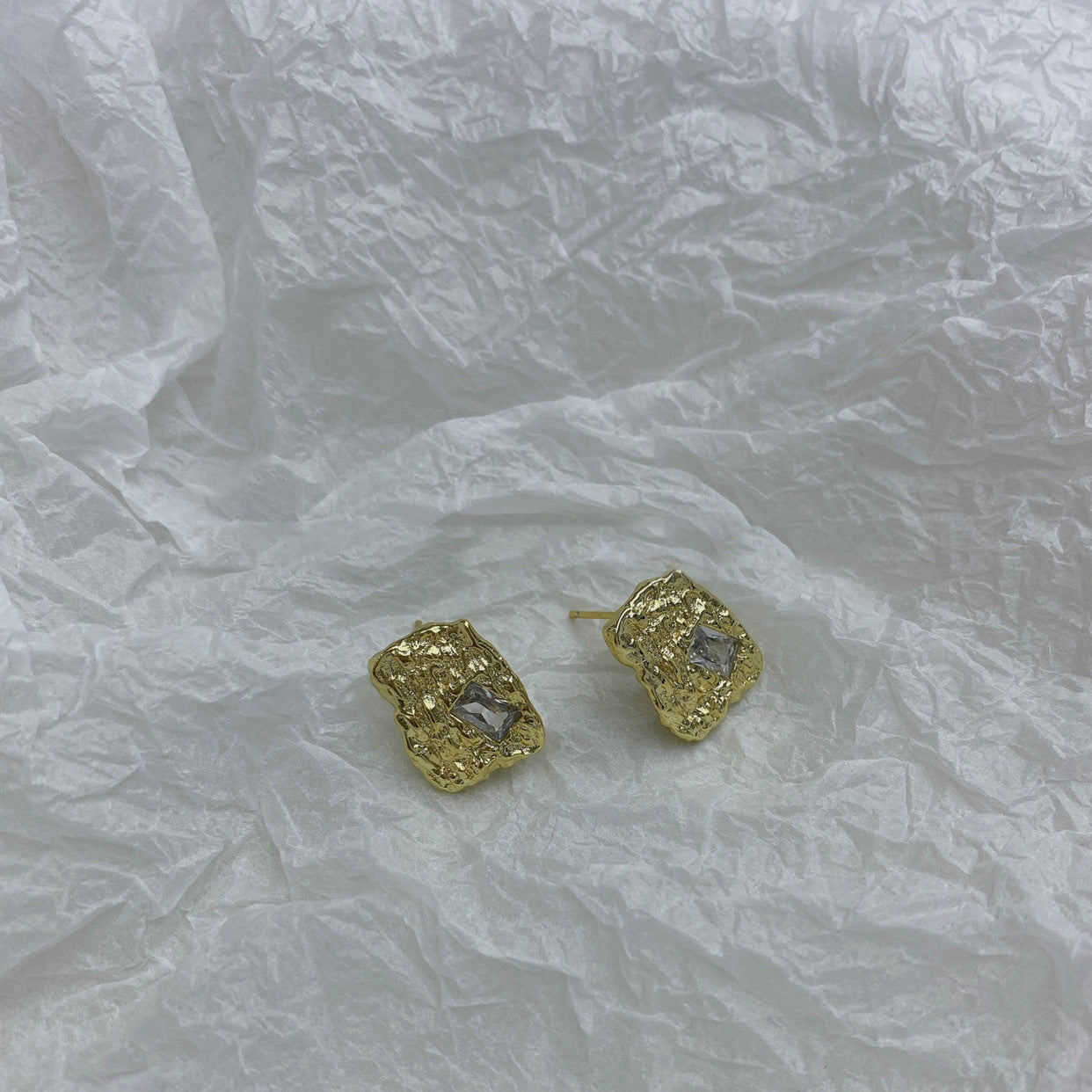 Small Square Stud Earrings