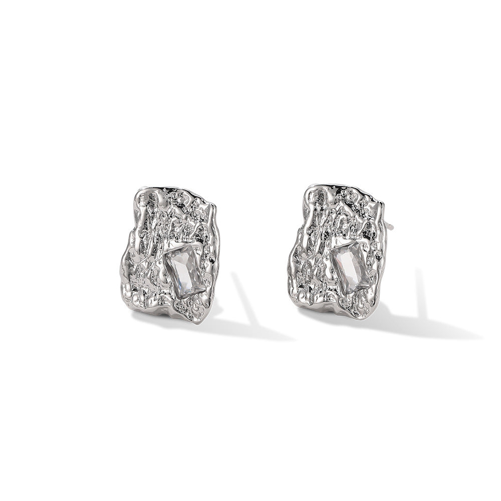 Small Square Stud Earrings