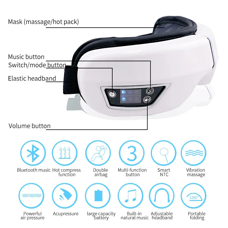 Smart Eye Massager with Bluetooth
