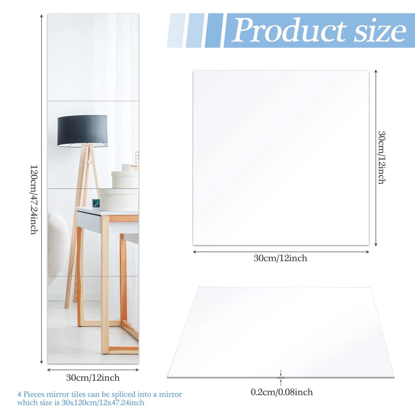 Quick-stick 3D Mirror Wall Stickers