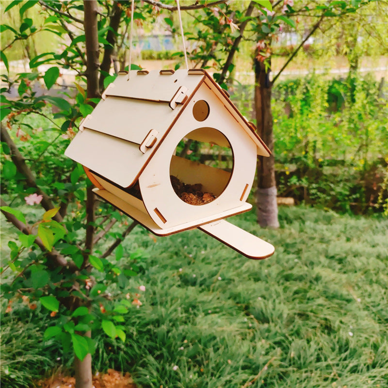 Rustic Wood Bird Feeder