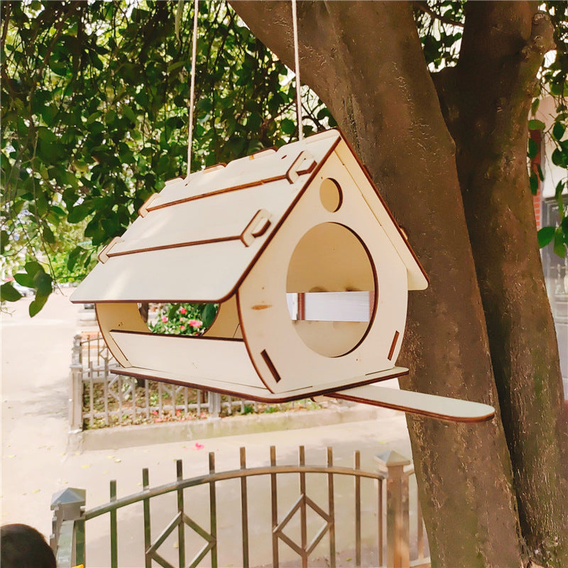 Rustic Wood Bird Feeder