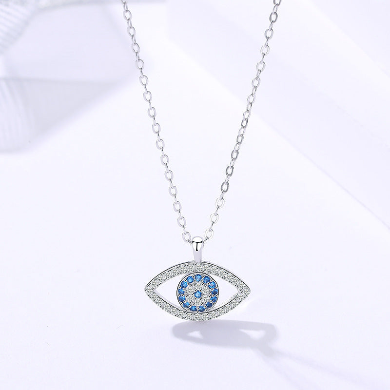 Evil Eye Elliptical Necklace