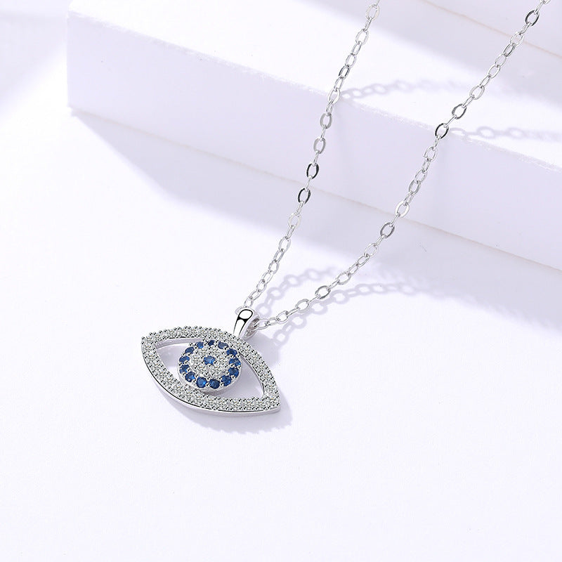 Evil Eye Elliptical Necklace