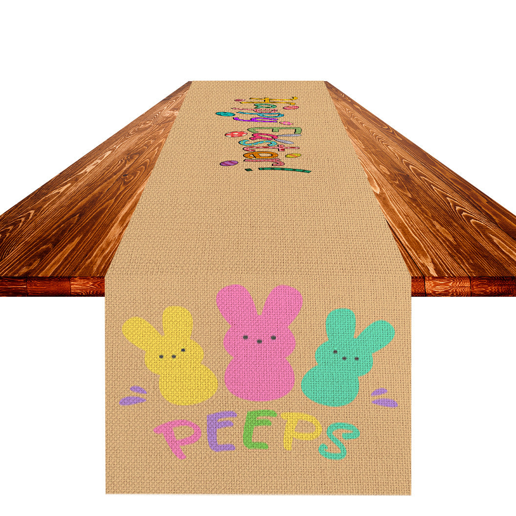 Easter Linen Table Runner