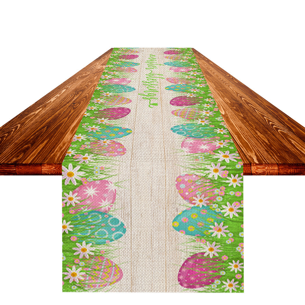 Easter Linen Table Runner