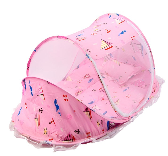 Foldable Baby Bed Net With Pillow