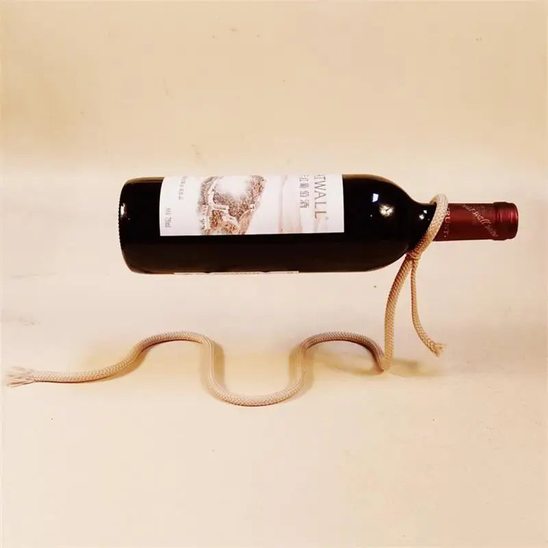 Gravity-Defying Wine Bottle Holder