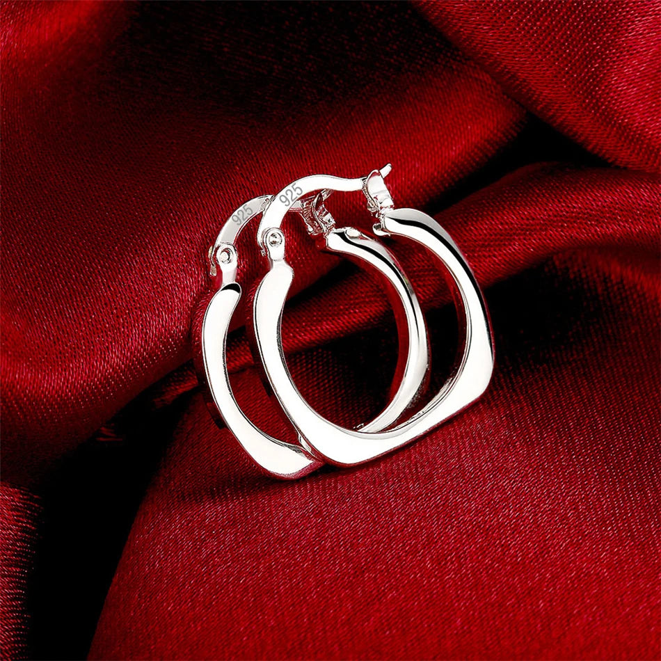 Square-Round Hoop Earrings