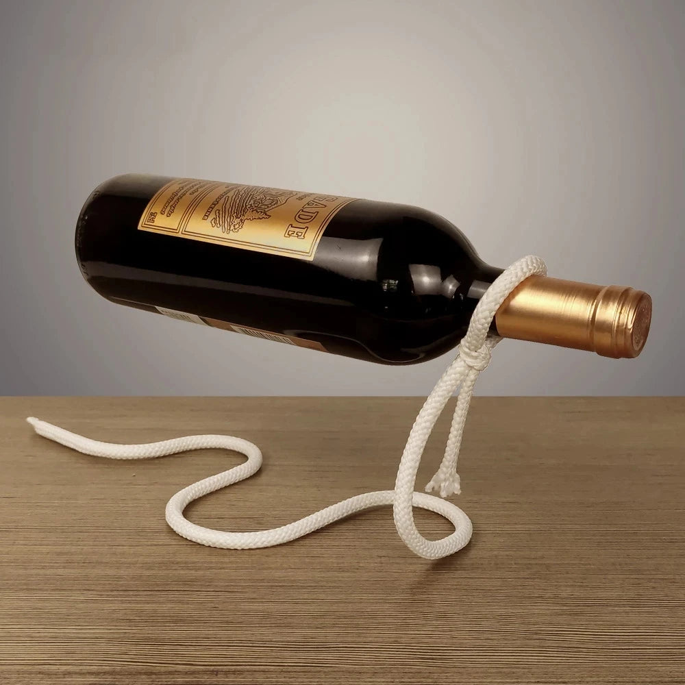 Gravity-Defying Wine Bottle Holder