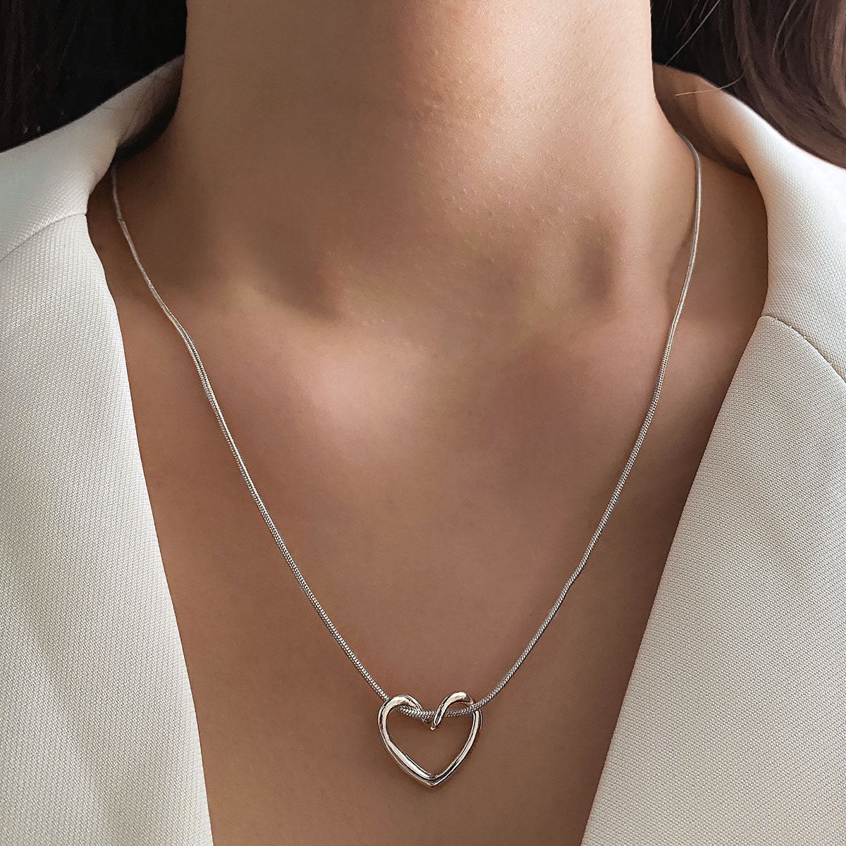 Hollow Heart Necklace