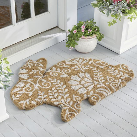 Rabbit Flannel Entrance Mat